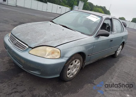 2000 Honda Civic Lx из США, поврежденный, VIN 2HGEJ6674YH599875